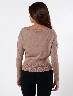 Sweater Off Shoulder Camel