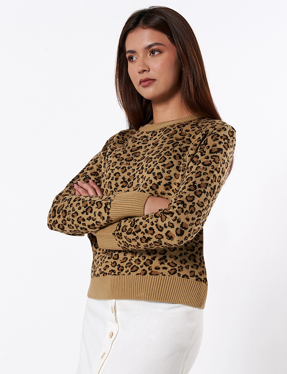 Sweater Animal Print Almendra