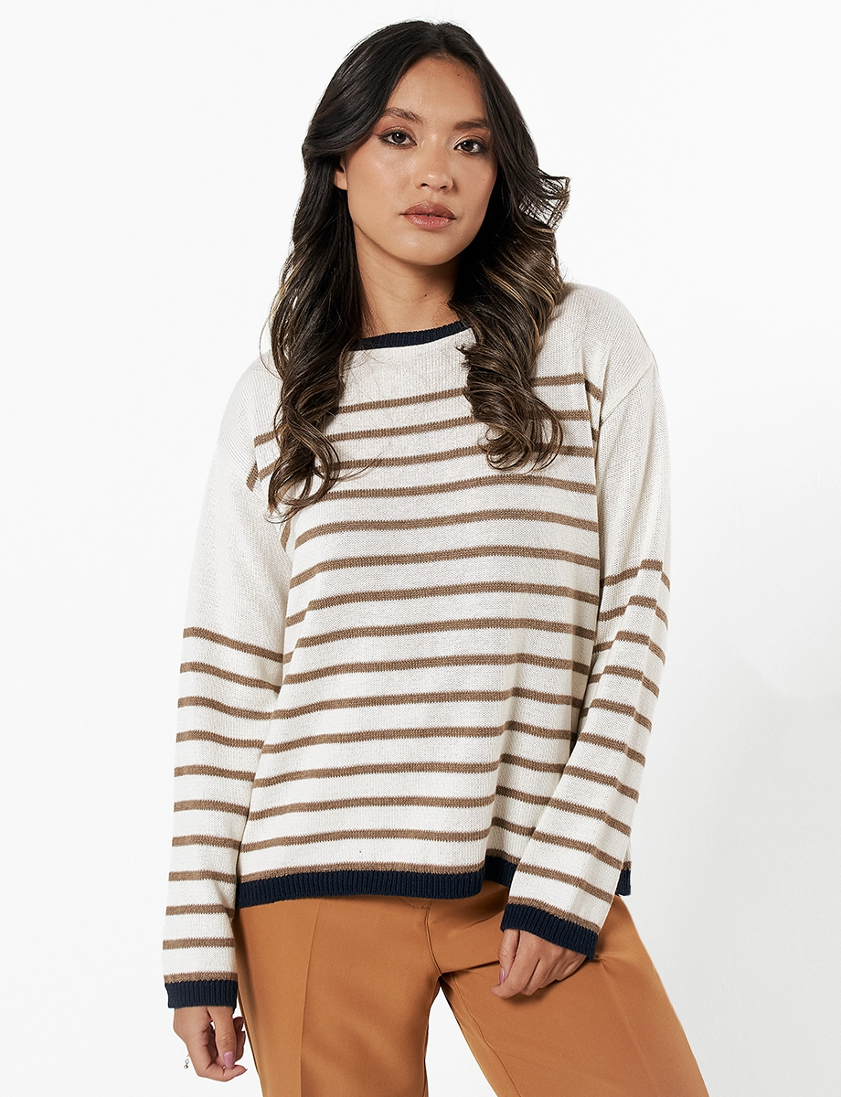 Sweater Rayas Habano