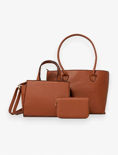 Set x3 Cartera Camel