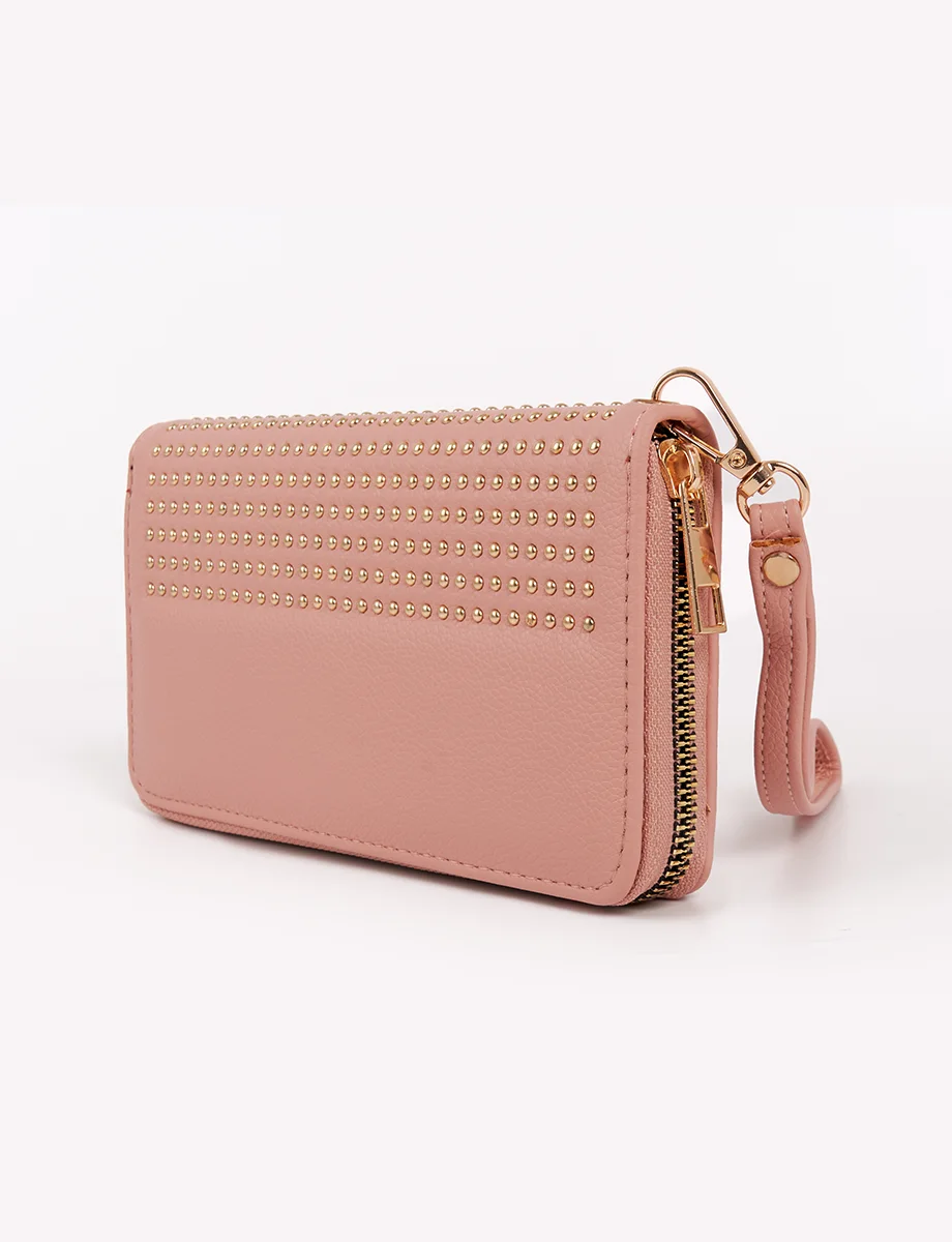 Billetera Rosada con Apliques