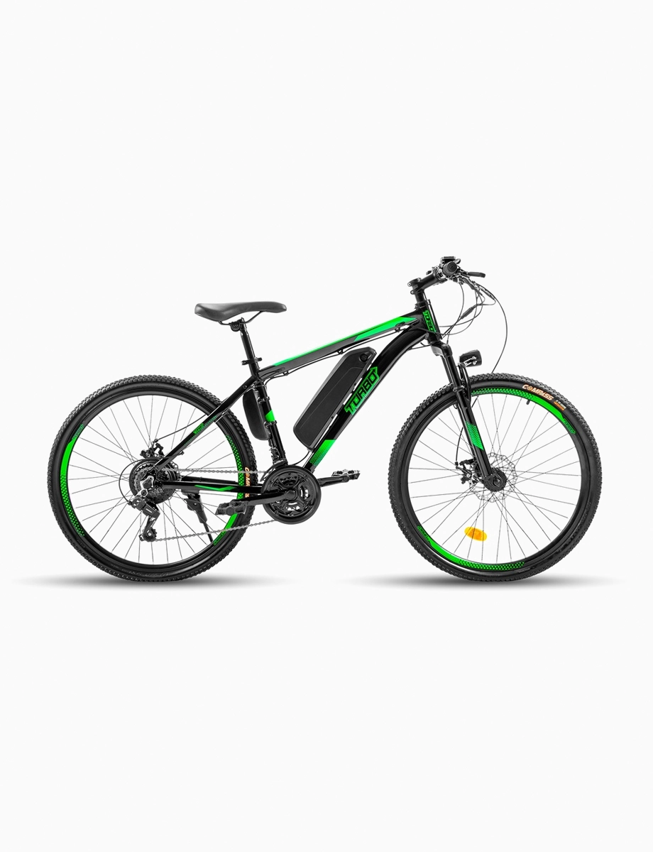 Bicicleta Eléctrica Montañera Negro/Verde | Turbo