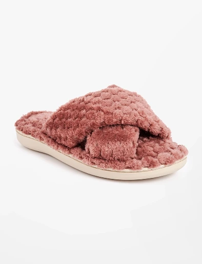 Pantufla Afelpada Palo Rosa