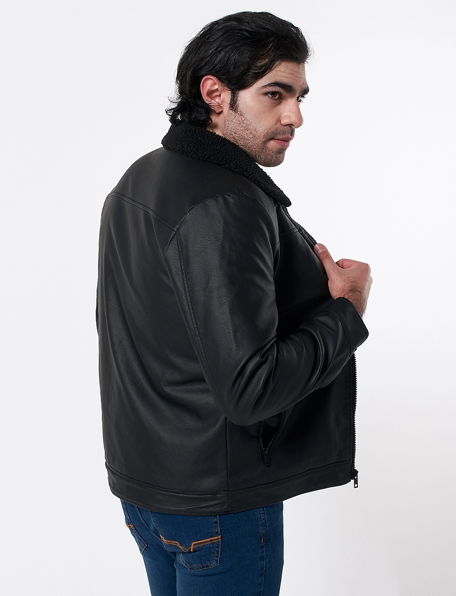 Chaqueta Cuerina Unicolor