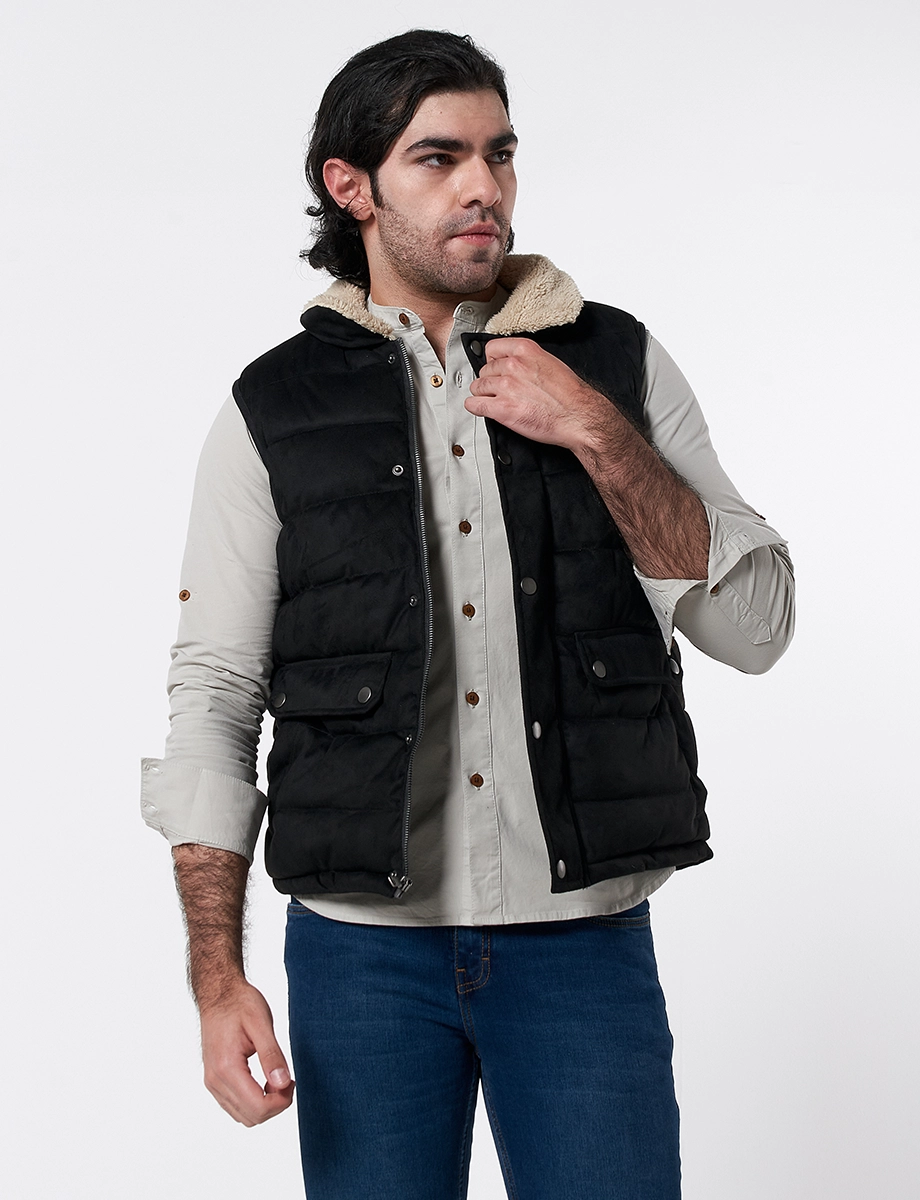 Chaleco con Cuello Unicolor