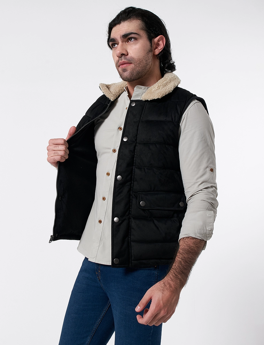 Chaleco con Cuello Unicolor