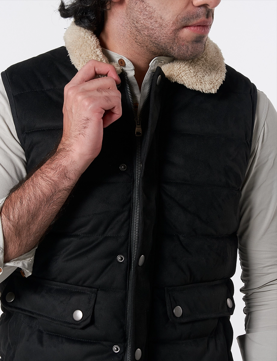 Chaleco con Cuello Unicolor