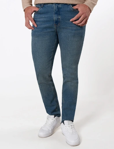 Pantalón Slim Azul Medio