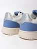 Zapato Caña Baja con Cordones Blanco/Azul Jean Mujer – Estilo casual con combinación moderna
