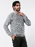 Sweater con Textura Gris