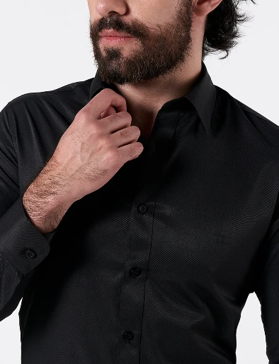 Camisa Llana Negra