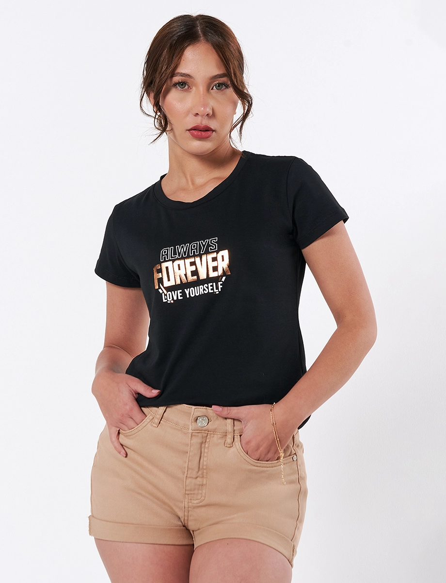 Camiseta Always Forever Negro