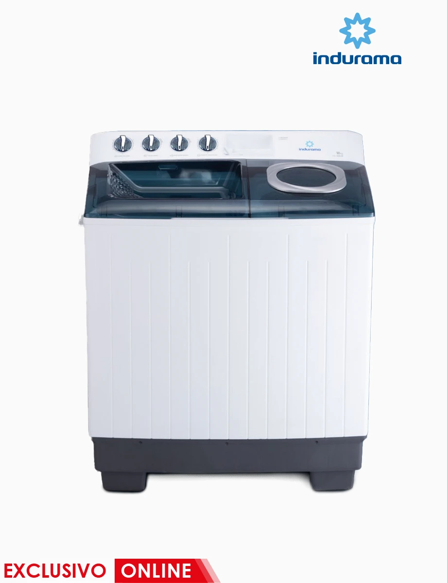 Lavadora Semi Automática 18Kg/9Kg Blanca | Indurama