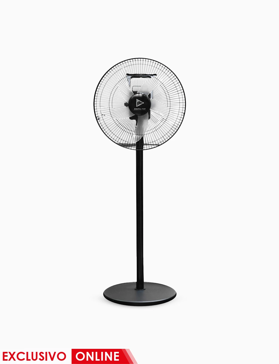 Ventilador Pedestal de 16" Negro | Digital Top