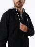 Chaqueta con Capucha Negro Hombre – Estilo urbano ligero