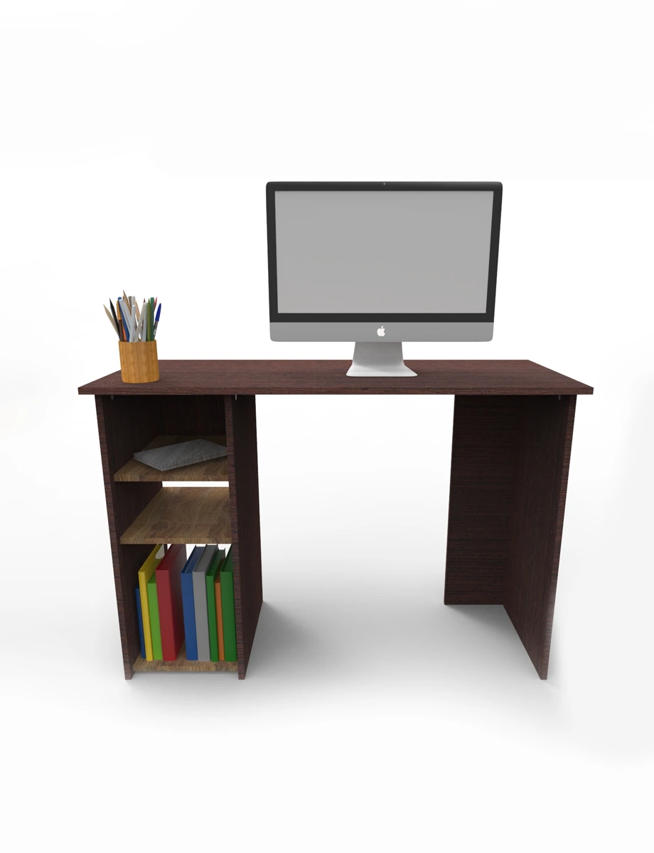 Escritorio Erizo Sin Cajones Wengue/Arizona | Mueble Fácil