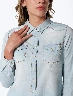 Blusa Camisera Celeste Claro Mujer – Look fresco diario