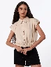 Blusa Llana Taupe Mujer – Estilo elegante y versátil
