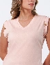 Camiseta Rosada Detalle en Manga Mujer – Toque femenino con diseño moderno