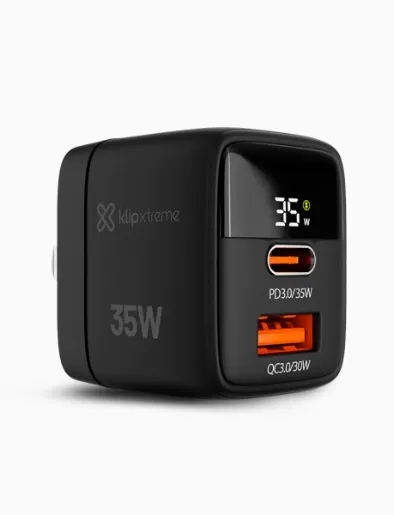 Cargador PowerWall 35Watts Negro | Klipxtreme