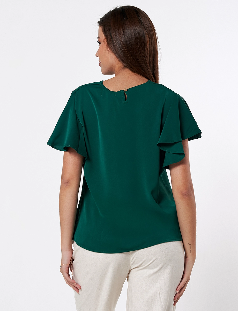 Blusa con Vuelos Verde