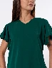 Blusa con Vuelos Verde