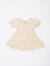 Vestido Mini Print Corazones Crudo Niña – Diseño dulce con estampado tierno