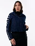 Chaqueta con Franjas Azul Oscuro Mujer – Detalles deportivos con estilo moderno