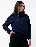 Chaqueta con Franjas Azul Oscuro Mujer – Detalles deportivos con estilo moderno