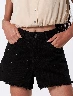 Short con Apliques Negro Mujer – Estilo moderno con detalles