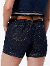 Short Jean Azul Oscuro con Cinturón Mujer – Diseño moderno con detalle práctico