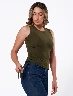 Top Encarrujado Verde Militar Mujer – Diseño moderno que realza tu estilo