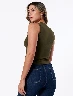 Top Encarrujado Verde Militar Mujer – Diseño moderno que realza tu estilo