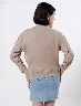 Buzo Brillos Taupe Mujer – Detalles brillantes para un look sofisticado