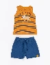 Conjunto Bvd Ratas Naranja + Bermuda Llana Azul Niño – Estilo alegre para juegos diarios