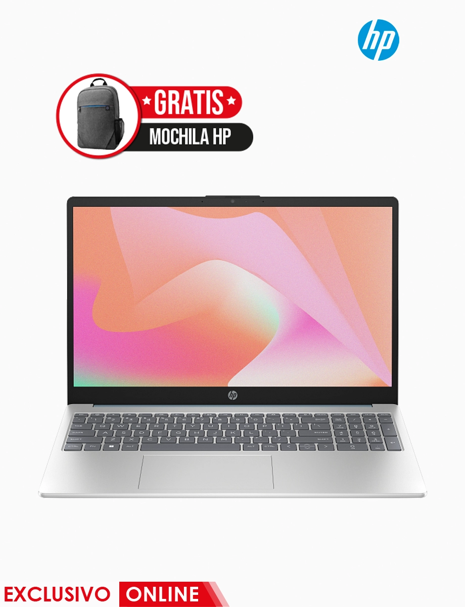Laptop Intel Core 3 de 15.6" con 512GB y RAM 8GB Azul | HP + Gratis Mochila