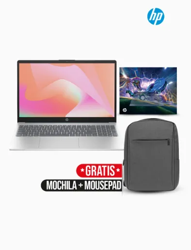 Laptop Intel Core 3 de 15.6" con 512GB y RAM 8GB Azul | HP + Gratis Mochila