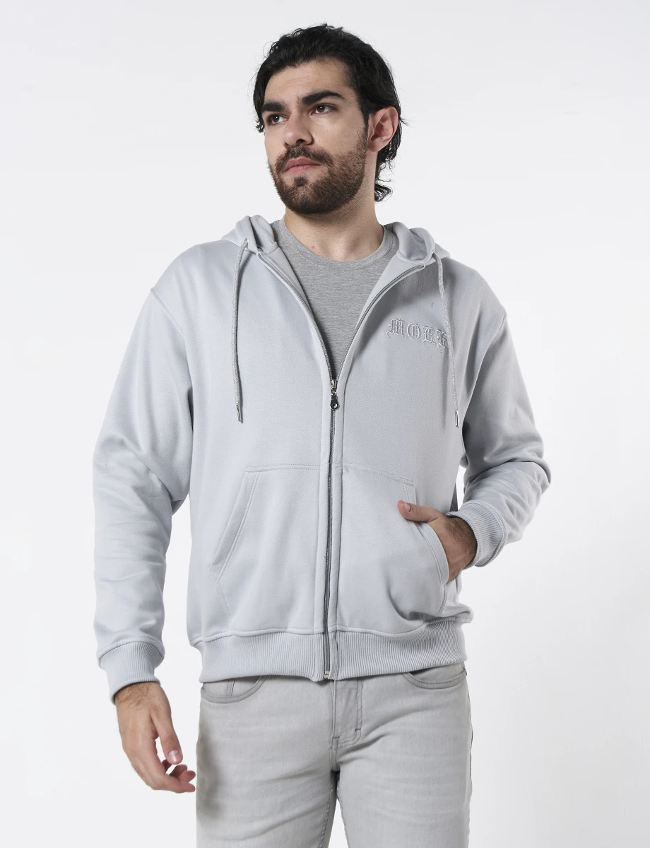 Chompa Abierta Gris