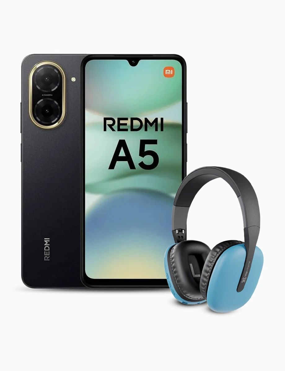 Combo Celular Redmi A5 de 128GB y RAM 4GB Negro | Xiaomi + Audífonos ZoundTune | KlipXtreme