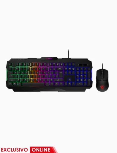 Combo Teclado Forge GK100 + Mouse Gaming GM300 Negro | MSI