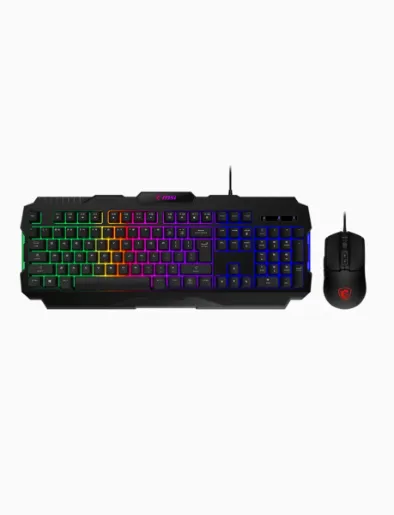 Combo Teclado Forge GK100 + Mouse Gaming GM300 Negro | MSI