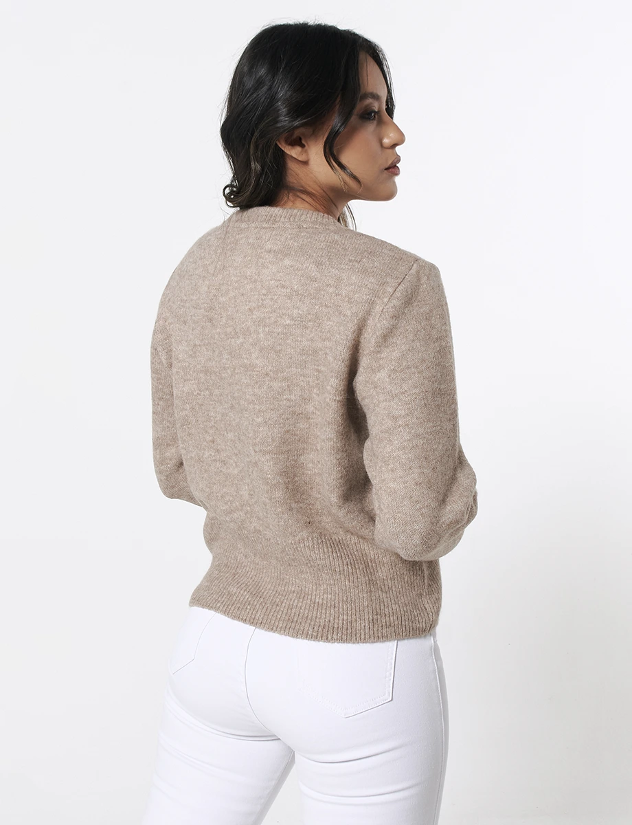 Sweater Llano Almendra