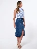 Falda Jean Desflecada Azul Mujer – Toque juvenil con estilo urbano