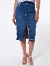 Falda Jean Desflecada Azul Mujer – Toque juvenil con estilo urbano