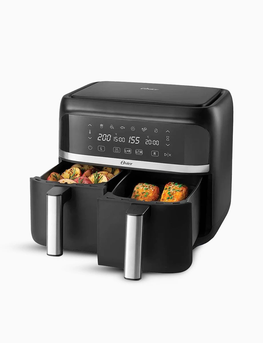 Freidora de Aire Doble Canasta 7,6 Lt Negro | Oster