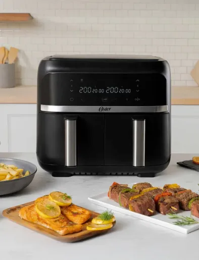 <em class="search-results-highlight">Freidora de Aire</em> Doble Canasta 7,6 Lt Negro | Oster