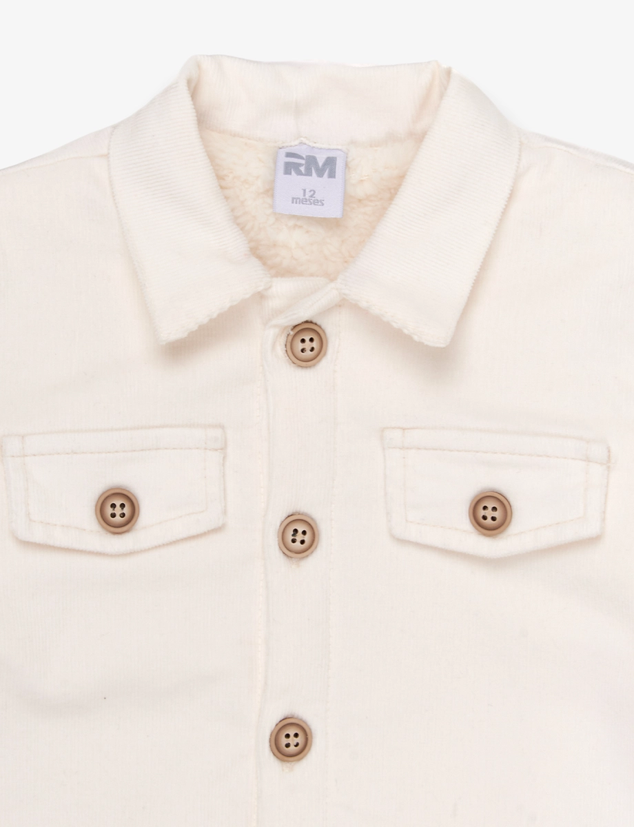 Chaqueta con Botones Crudo