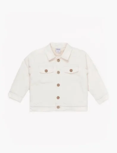 Chaqueta con Botones Crudo