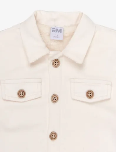 Chaqueta con Botones Crudo