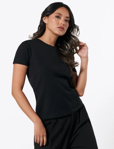 Camiseta Llana Negro